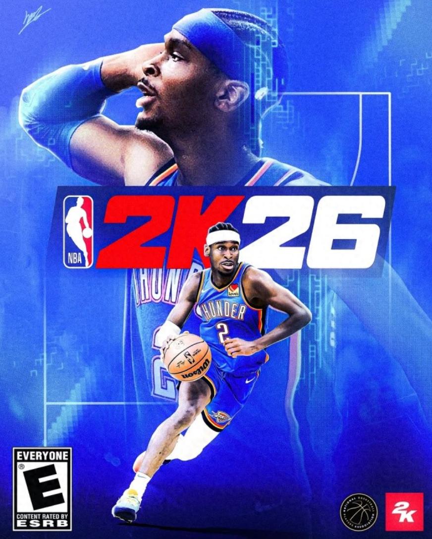 有排面，亚历山大荣登NBA2K26封面人物，盘点历届NBA2K封面人物：NBA