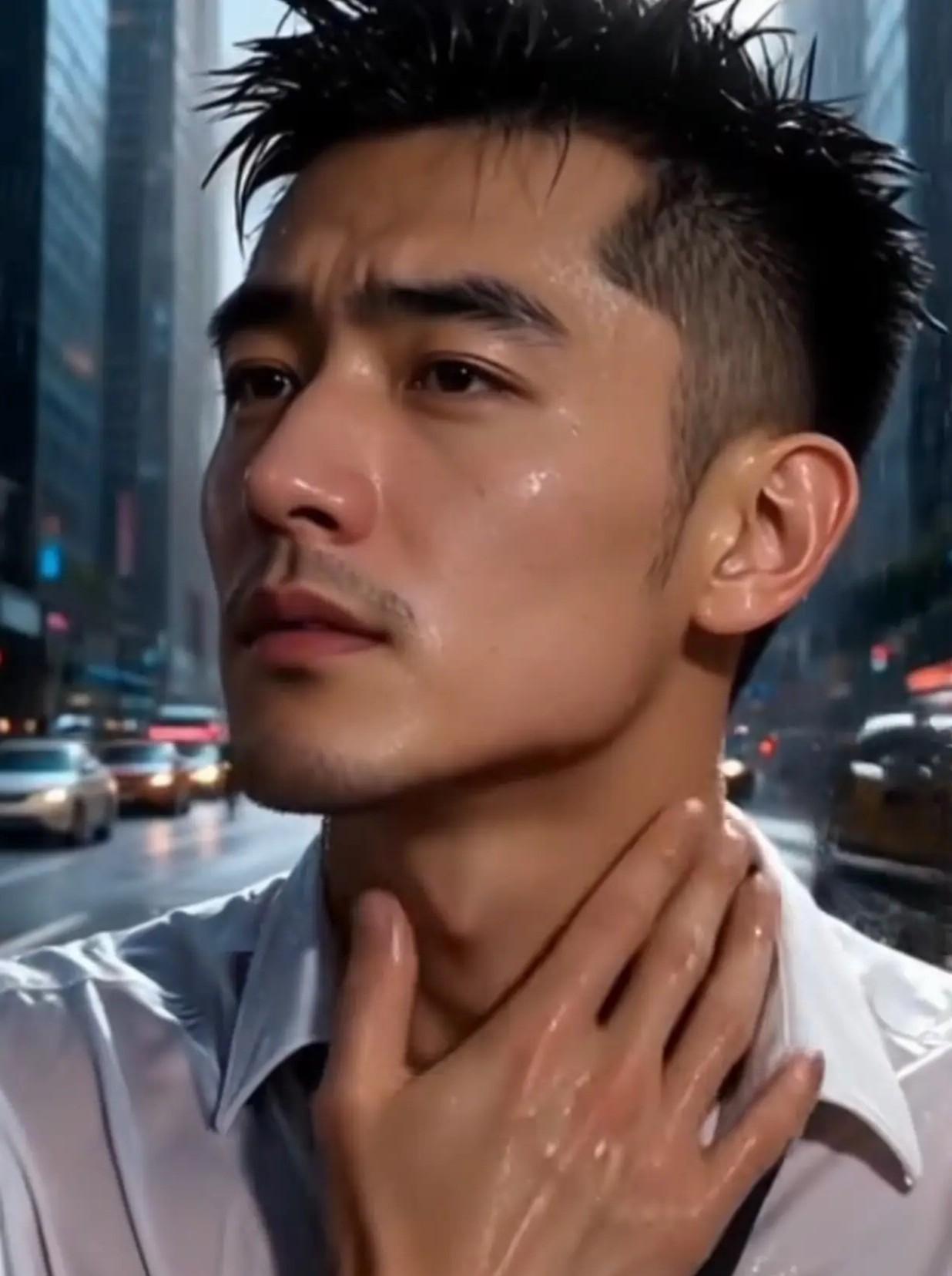 最喜欢男人的鼻子和喉结，如果让你在这张脸上排出一个你最喜欢的部分，你会选哪里，在