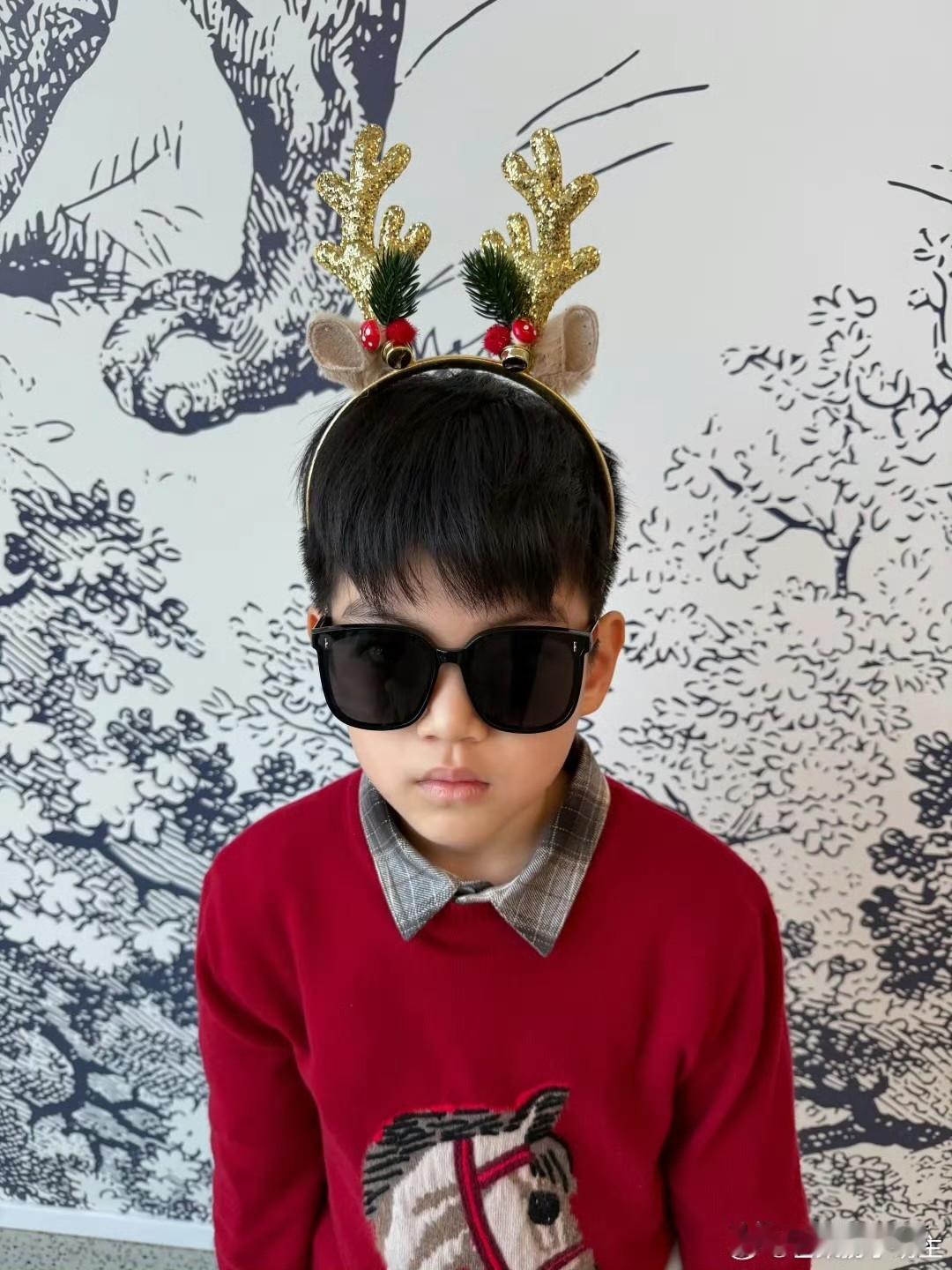 说真的，看到陈晓儿子我有点惊讶长得不像爸爸也不像妈妈，圣诞节照片可能是角度问题