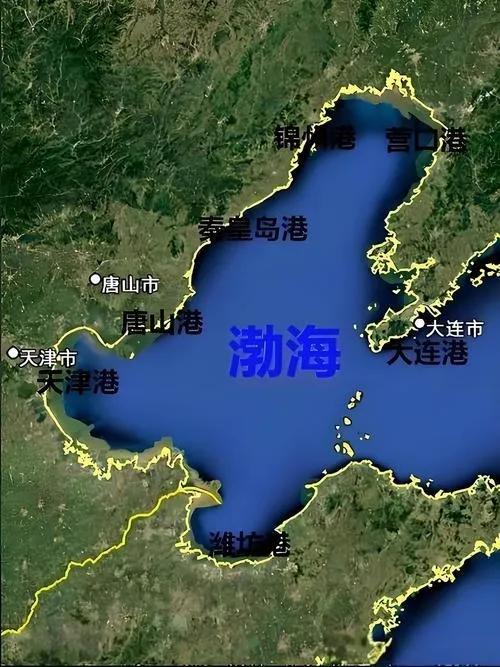 毛主席真是高明，不服不行！原来今天的渤海能完全属于中国，没有一艘外船胆敢驶入，完