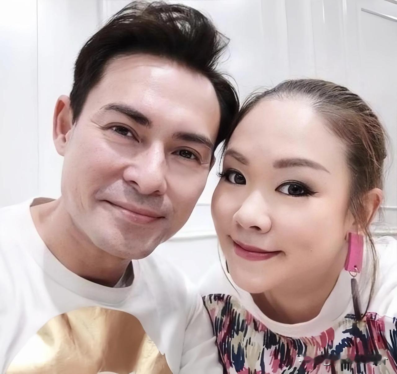 左边是香港演员海俊杰，右边是他的妻子莫家慈，11月8日晚，海俊杰发布视频称：我太