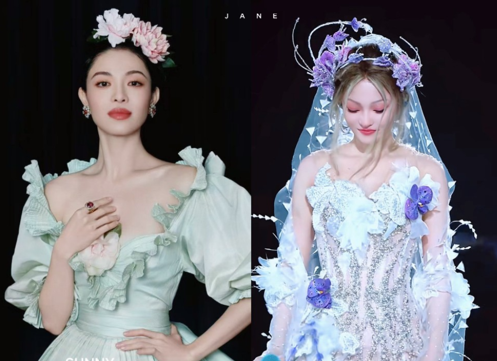 钟楚曦和张韶涵对比一下,张韶涵当年真的好冤枉当年芭莎时尚晚宴张韶涵是被挤到中