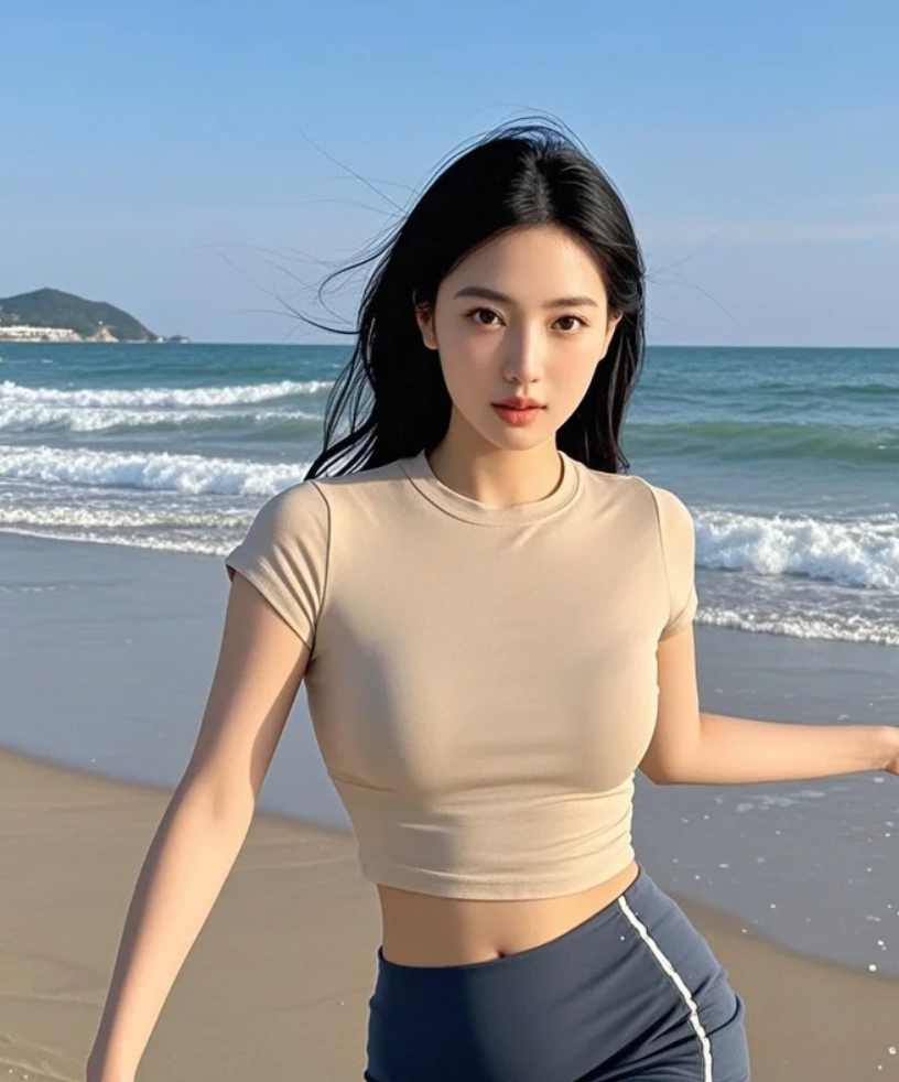 海滩上的女主人上线，快叫小姐姐！