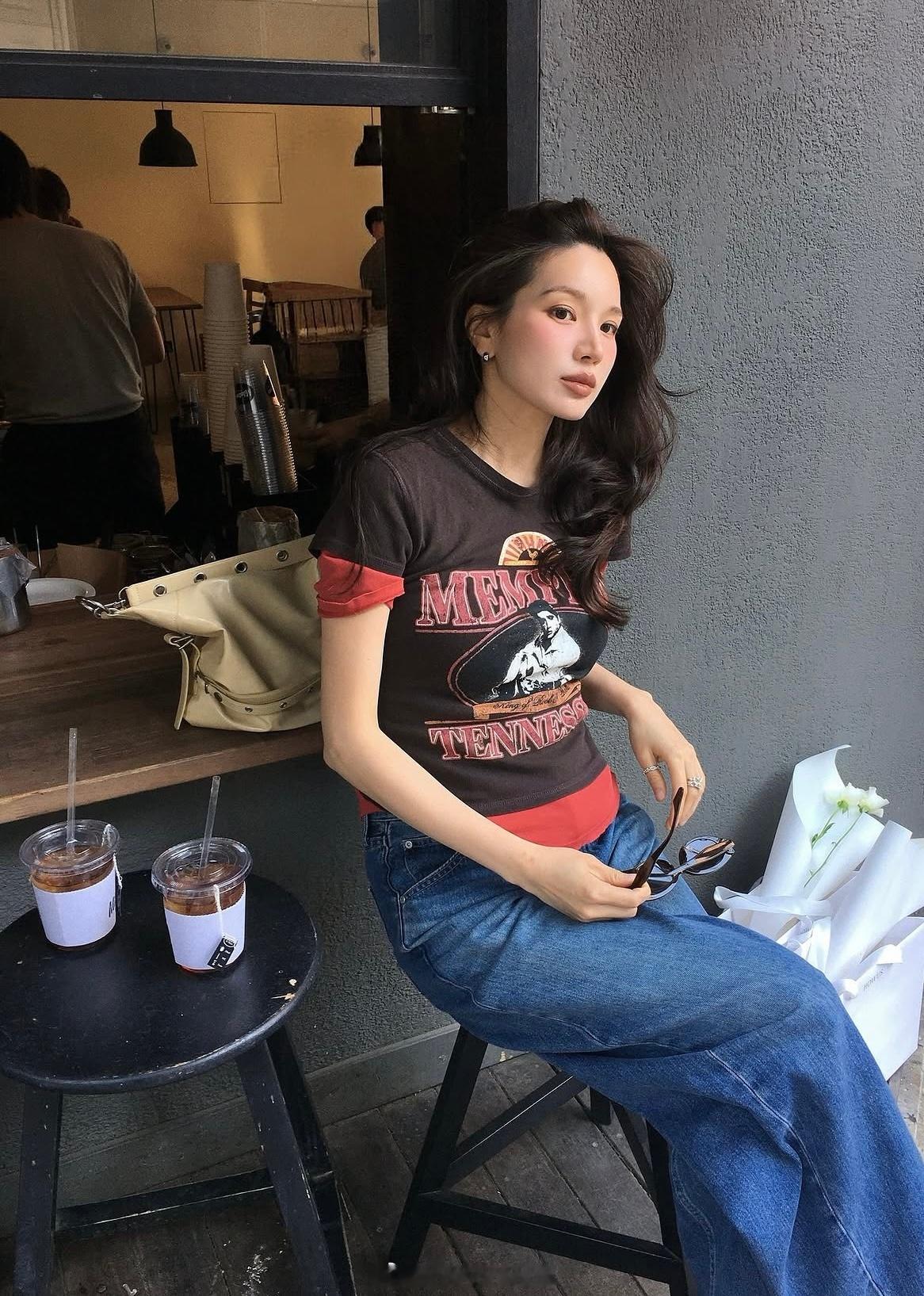 穿搭分享连续更新第2825天韩国时尚女生日常搭配韩系穿搭超能新星汇新星v计划开