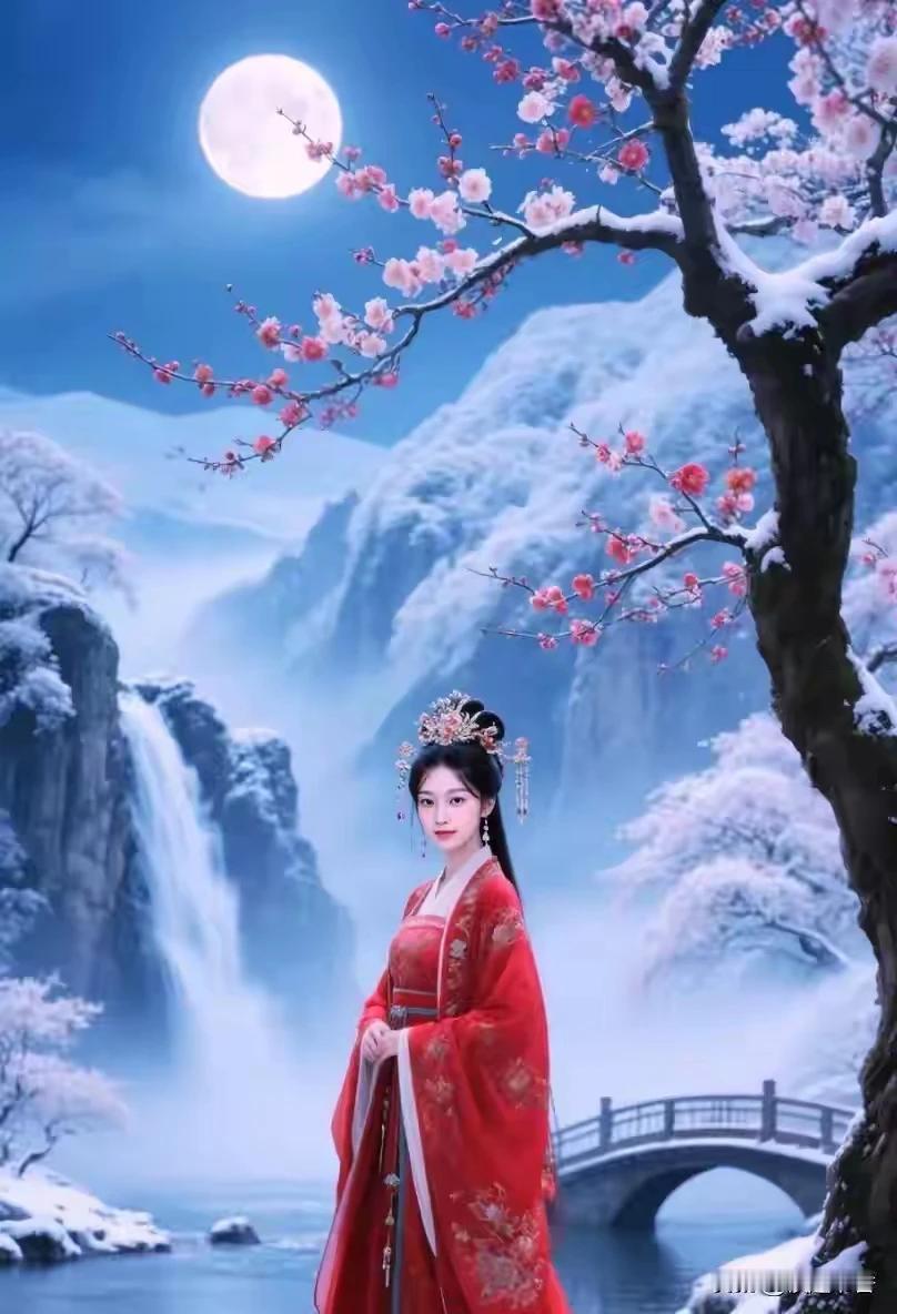 上联：月垂银瀑寒溪静下联：星落碧水眨眼睛