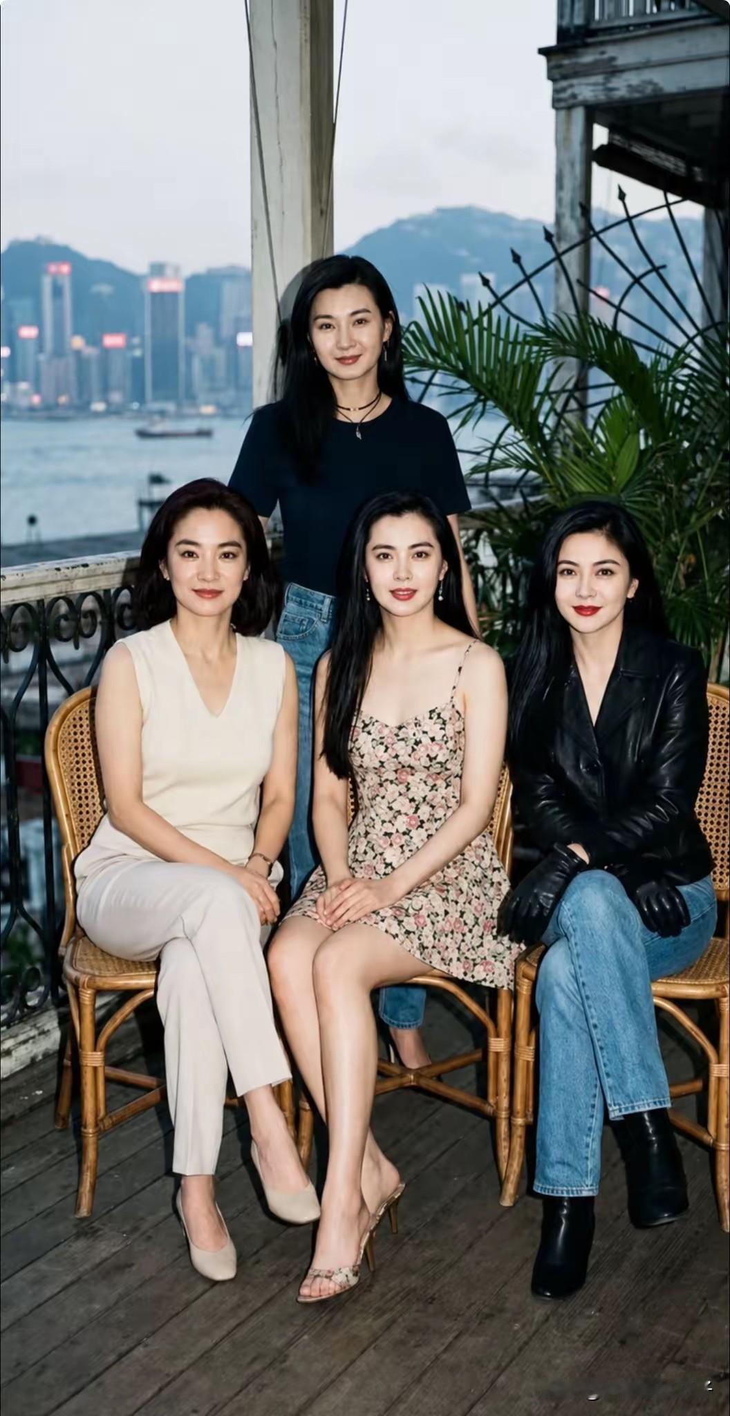 香港四大美人！那个年代，不看化妆，辨识度很高。每个都有自己的气质！我喜欢右边