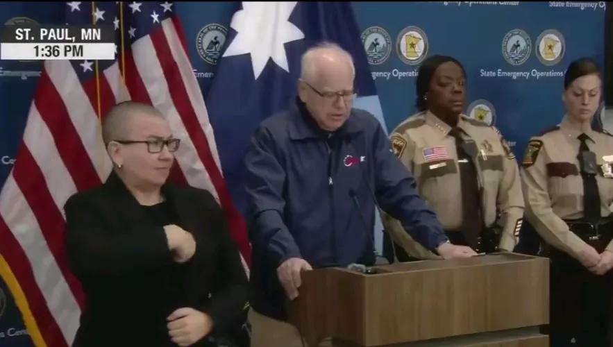NBC报道，当地时间24日，明尼苏达州州长沃尔茨证实，该州当天发生了第二起，由美