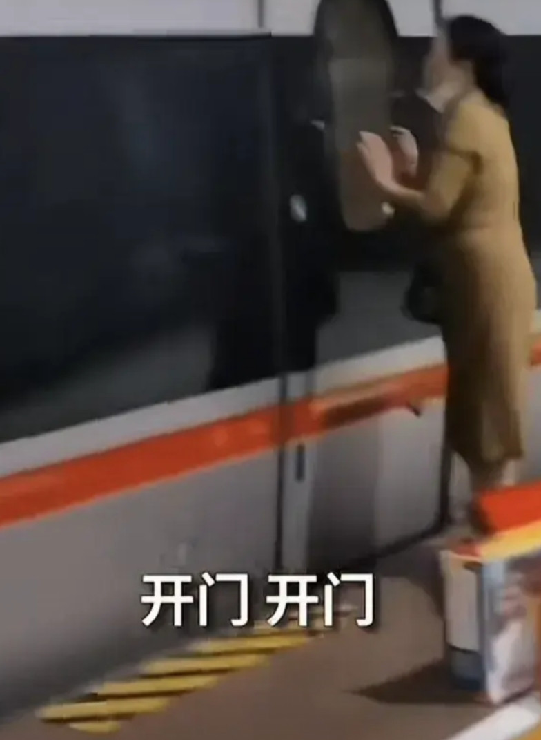 居然还有这样的人？看看这位女子，自己乘坐高铁错过了时间，赶到时高铁车门已经关