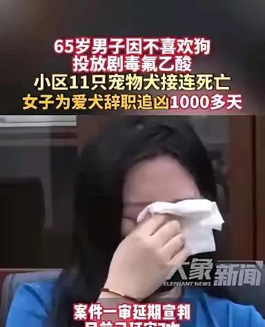 这也太夸张了吧？为死一只狗，至于吗？北京一位張女士，因自己的宠物狗被人毒