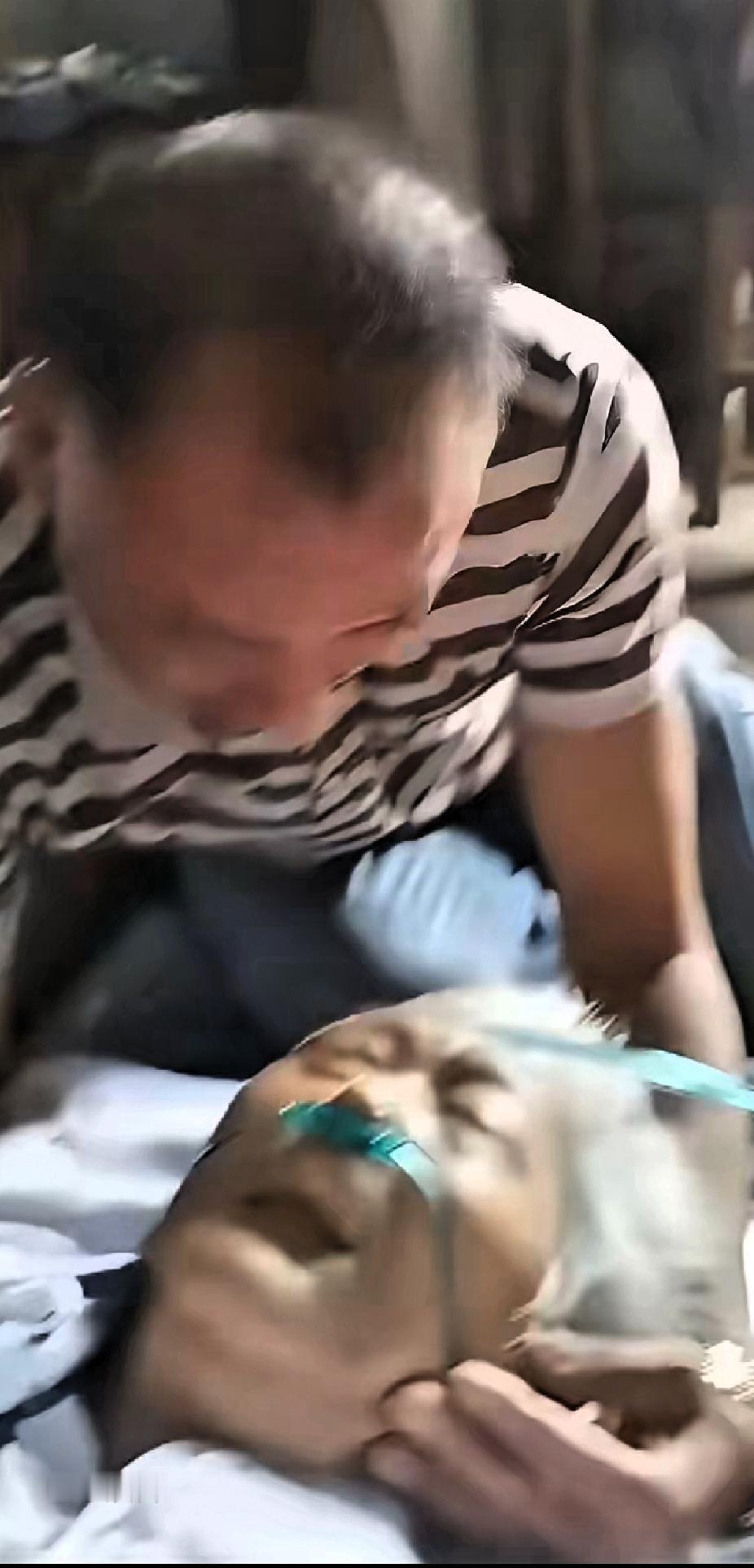 寿衣一穿，从此以后世上在无娘了！真的心痛！一位母亲病危快不行了，儿子趁母亲还有