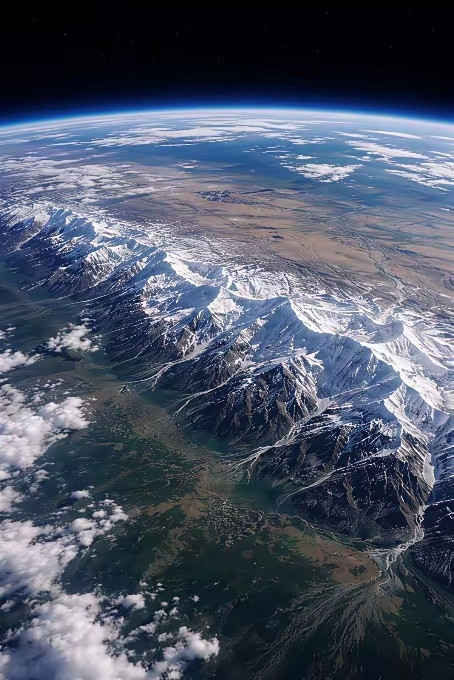 高空俯瞰喜马拉雅山脉，都不是一览众山小了，简直是山外无山。