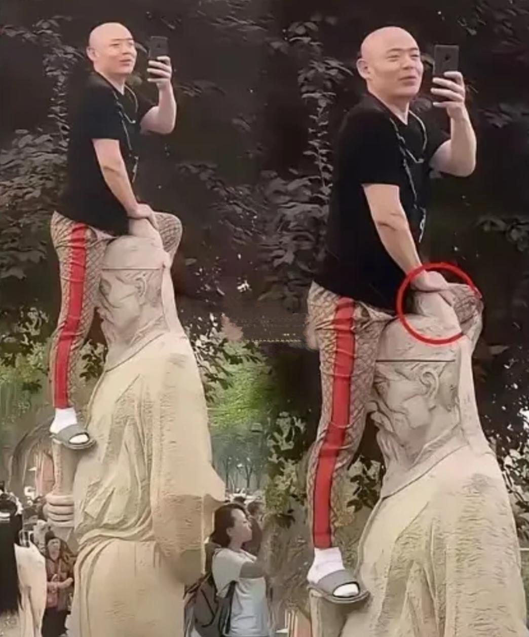 这个光头男这下彻底的火了!别急是臭名远扬!都多大了还跟个没断奶的孩子一般，在