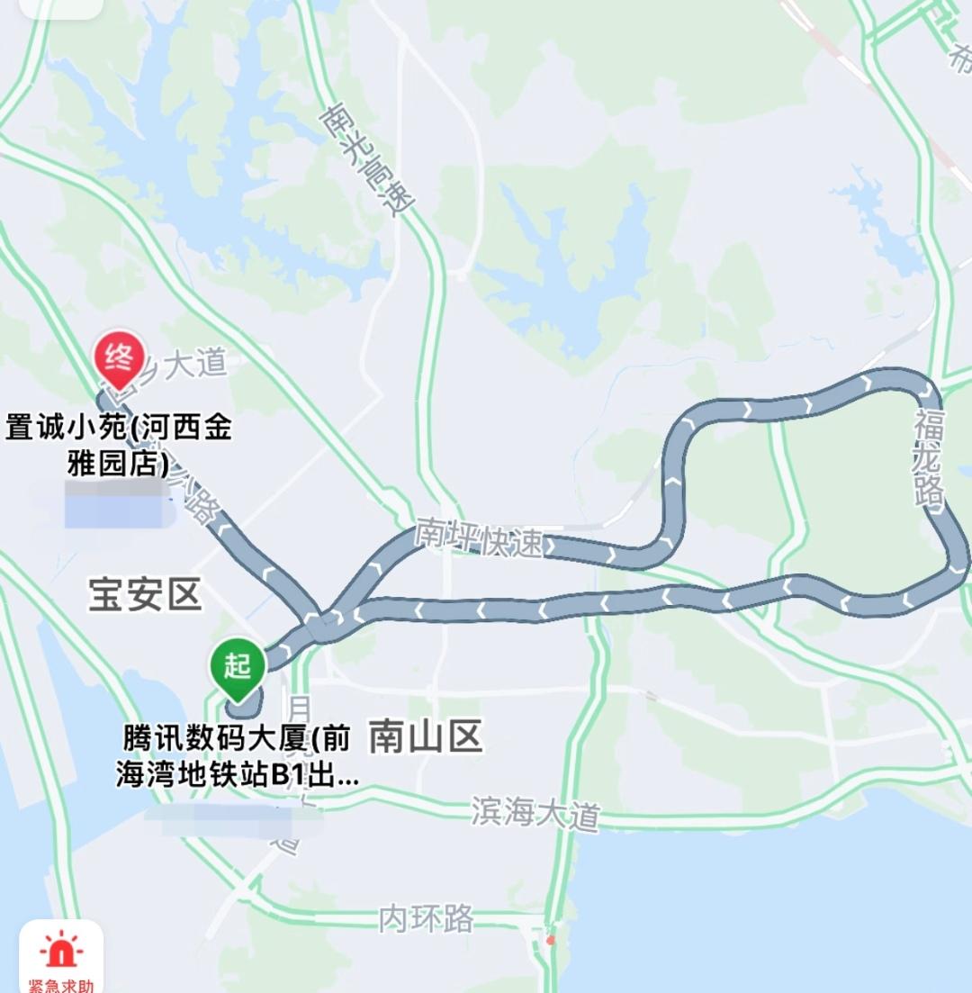 深圳打车太离谱了怎么一拐多走30公里一开始差点以为我要被拐了车价20多直接