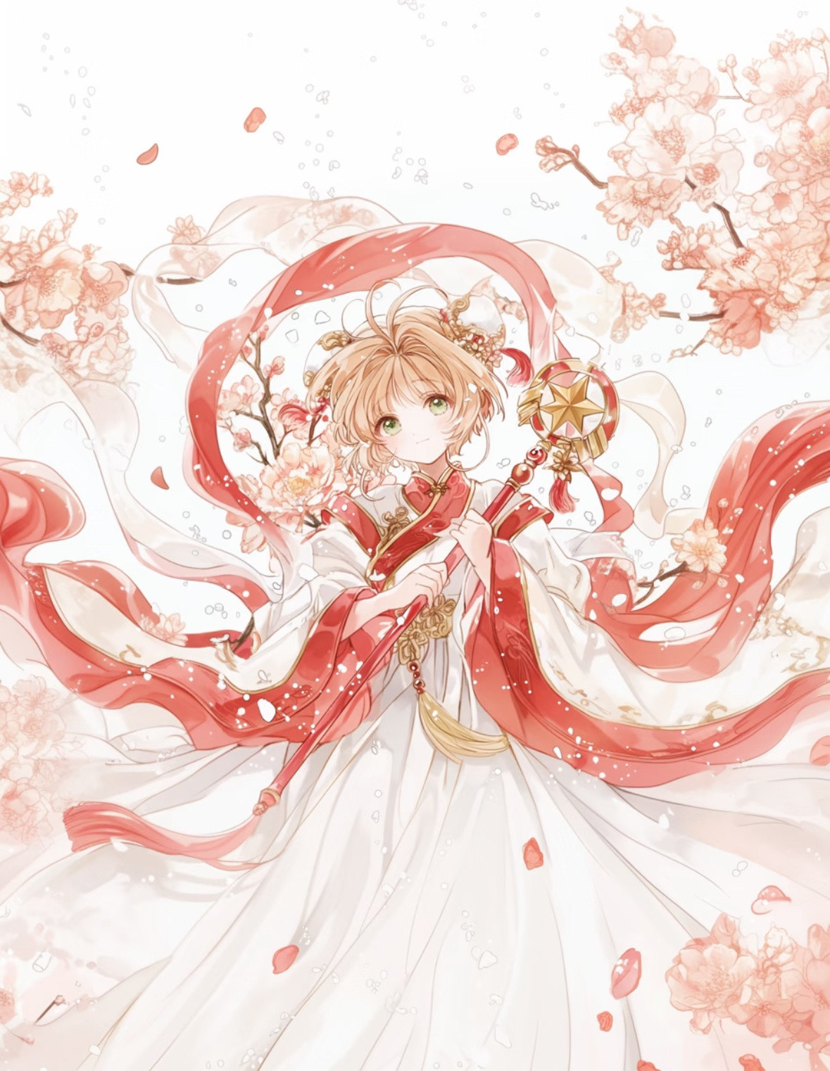 魔卡少女樱🌸古风装小樱真的好美呀，果然审美的尽头还得是国风啊！日