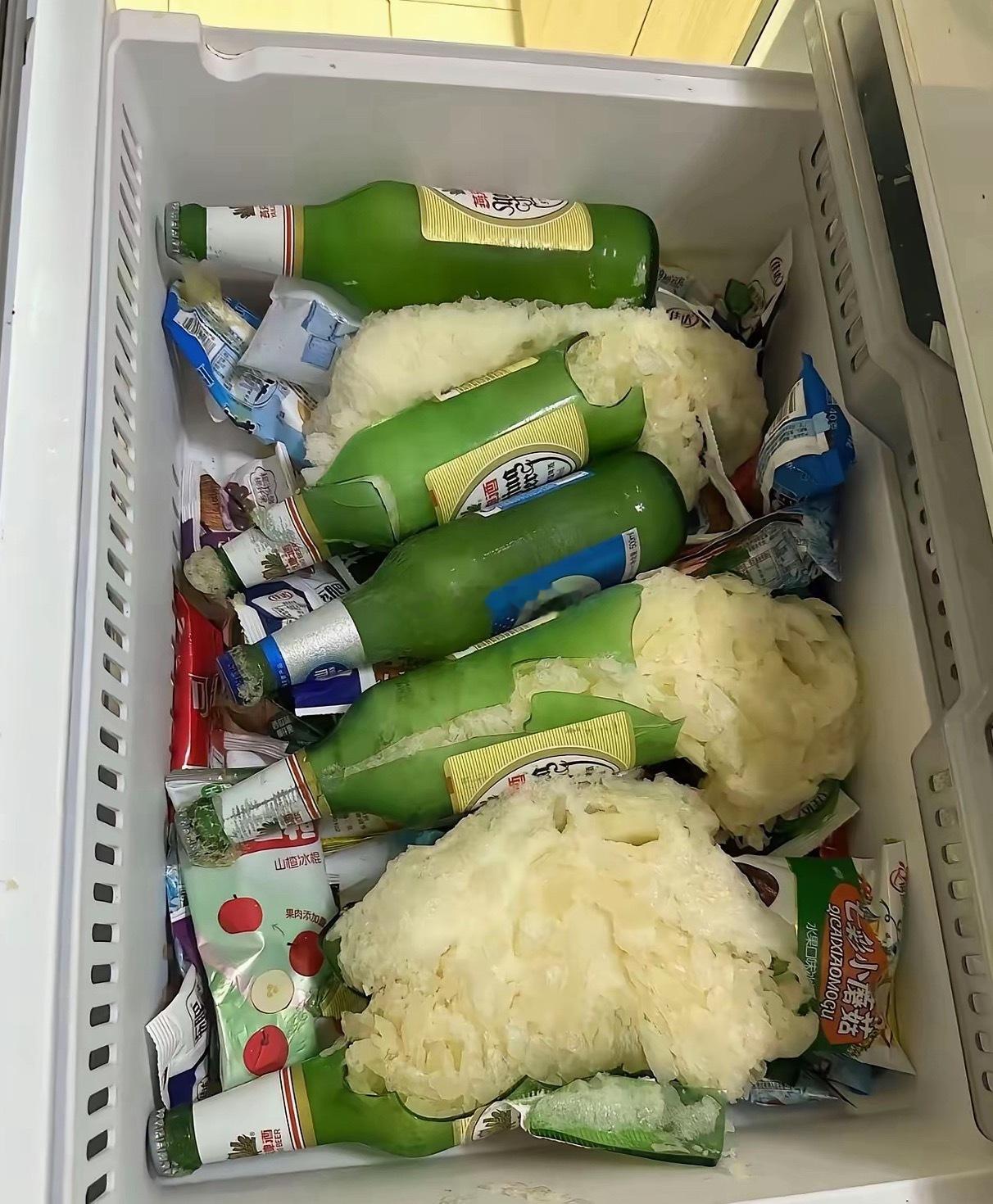 终于知道为什么啤酒不能放冷冻了
