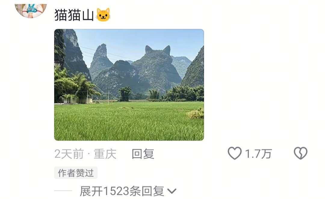 这座山好像一只猫
