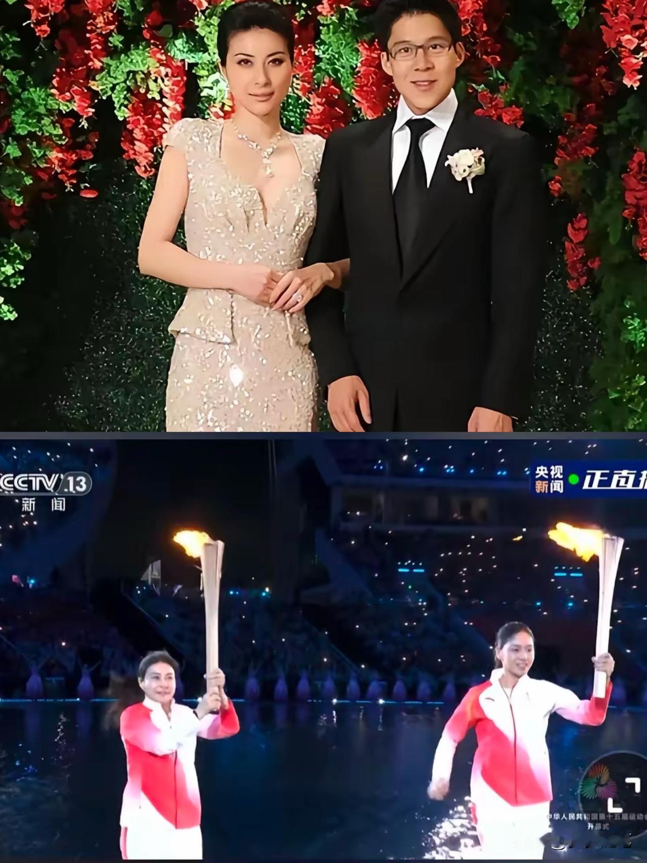 巨大的荣耀，郭晶晶手持“源火”亮相点火火炬手仪式！霍启刚再次赢麻了！全运会这