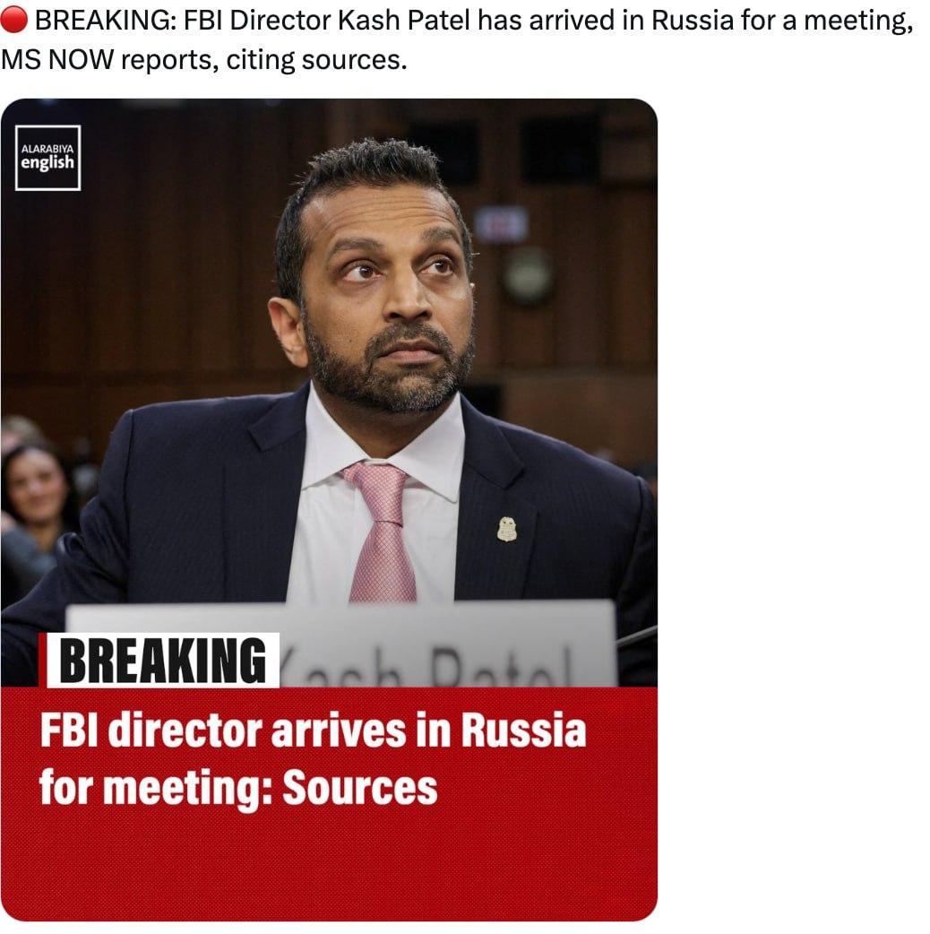 据阿拉比亚电视台引述MSNOW消息源报道，美国联邦调查局（FBI）局长卡什·帕