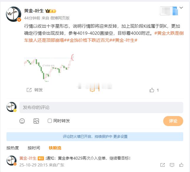黄金你是真的硬[赞]，跌慢跌，涨狂拉，谁玩得过你啊我们在4020布局的空单，在4