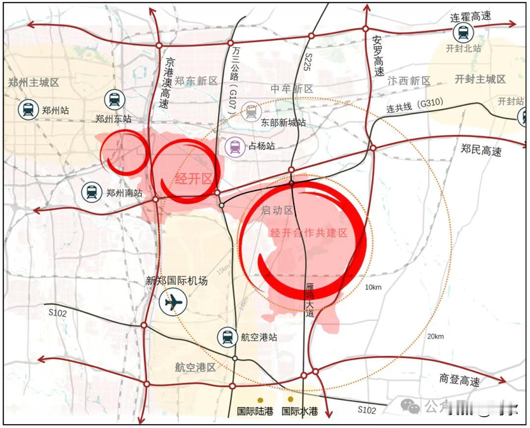 从12.49平方公里到137平方公里，再到如今的402平方公里。郑州经开区成立