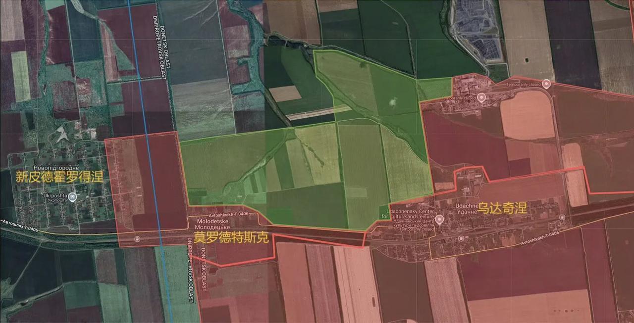 俄军中部集群在红军城西南乌达奇涅西北取得了较大进展，拉平了战线，使乌达奇涅侧翼安