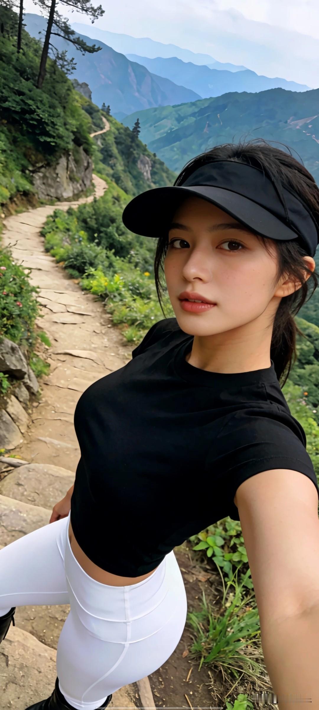 爬爬爬，走走走，努力登到山峰。