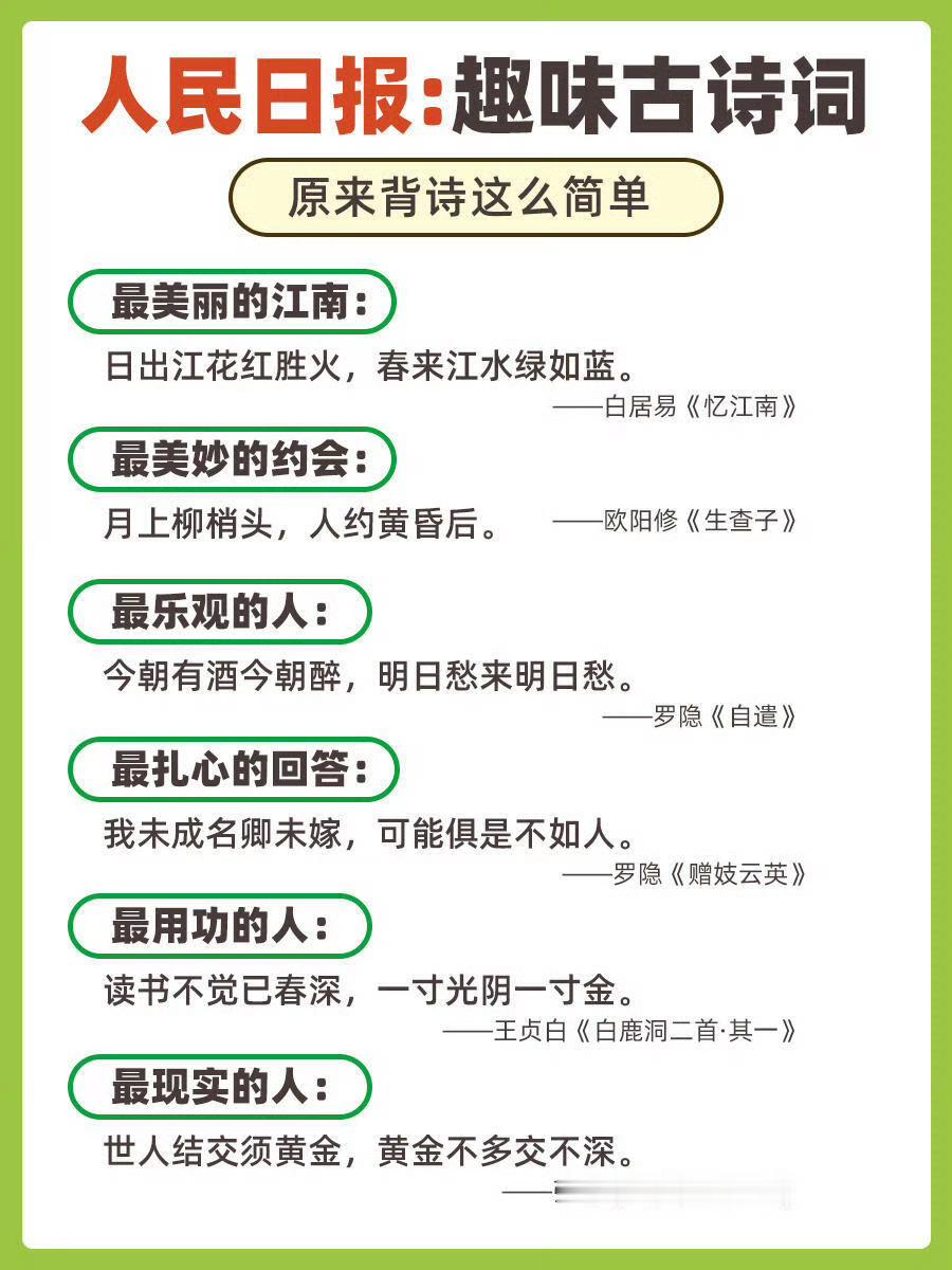 “诗词之最”，有趣涨知识，你还能想到哪些？