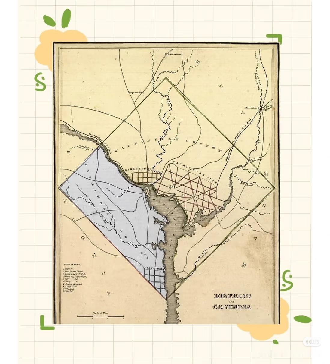 古今华盛顿对比，现在华盛顿为啥缺了一个角[捂脸哭]图一：早期华盛顿图二，现