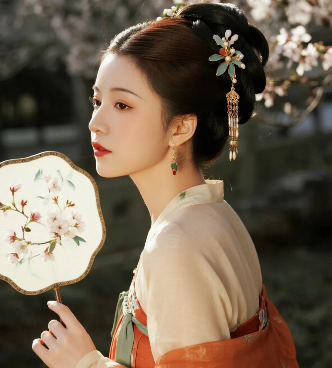 花间行步生香：汉服佳人游园记