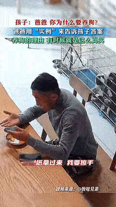 笑不活了！近日江苏，儿子写作业时突然问爸爸为什么要养狗，爸爸说你知道之后会比较扎