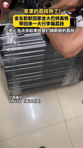 “中国好室友！”广西南宁，一个本地的大学生偶然听到舍友想吃荔枝，竟然一到周末就立