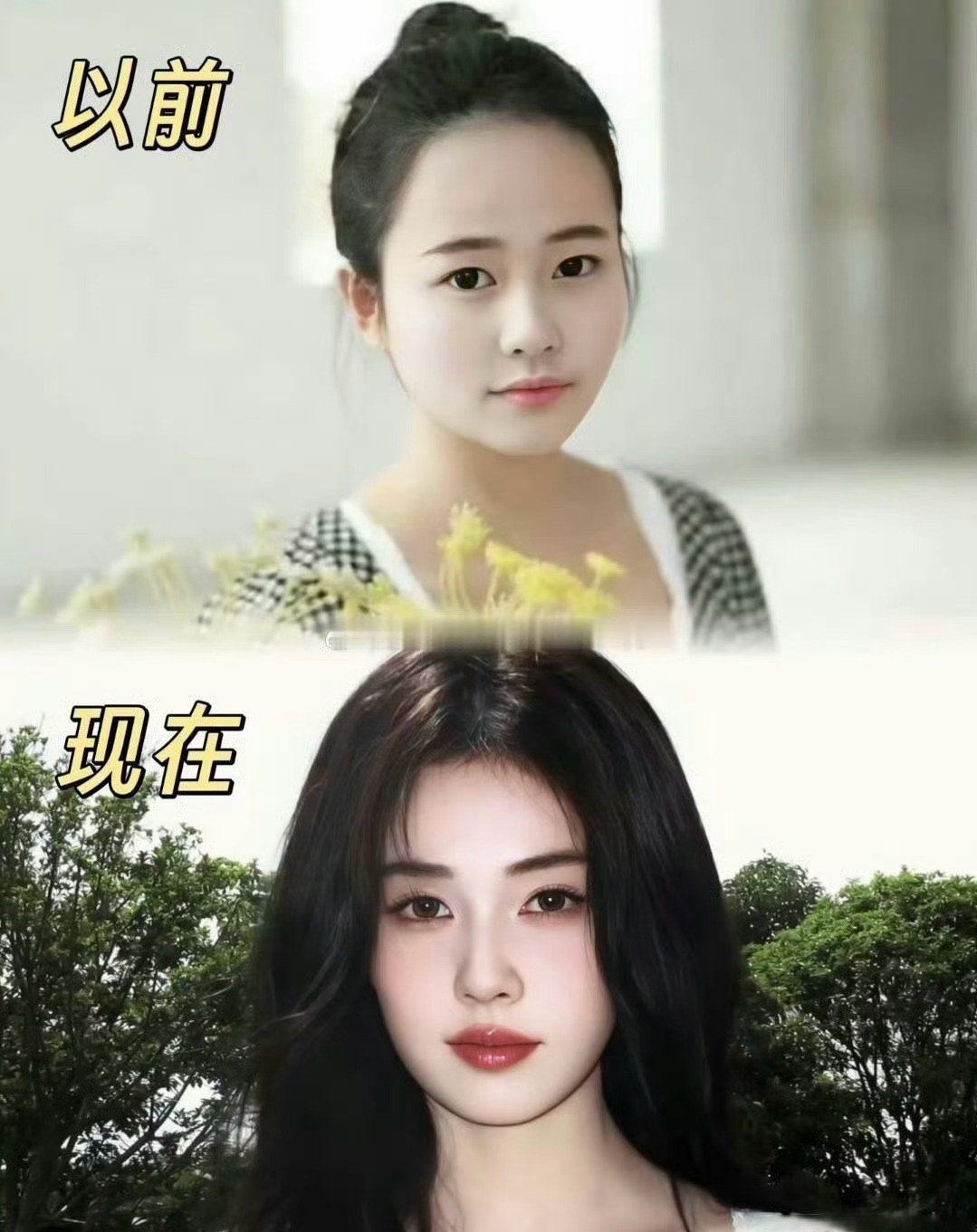 白鹿以前和现在对比，这算是换头吗？