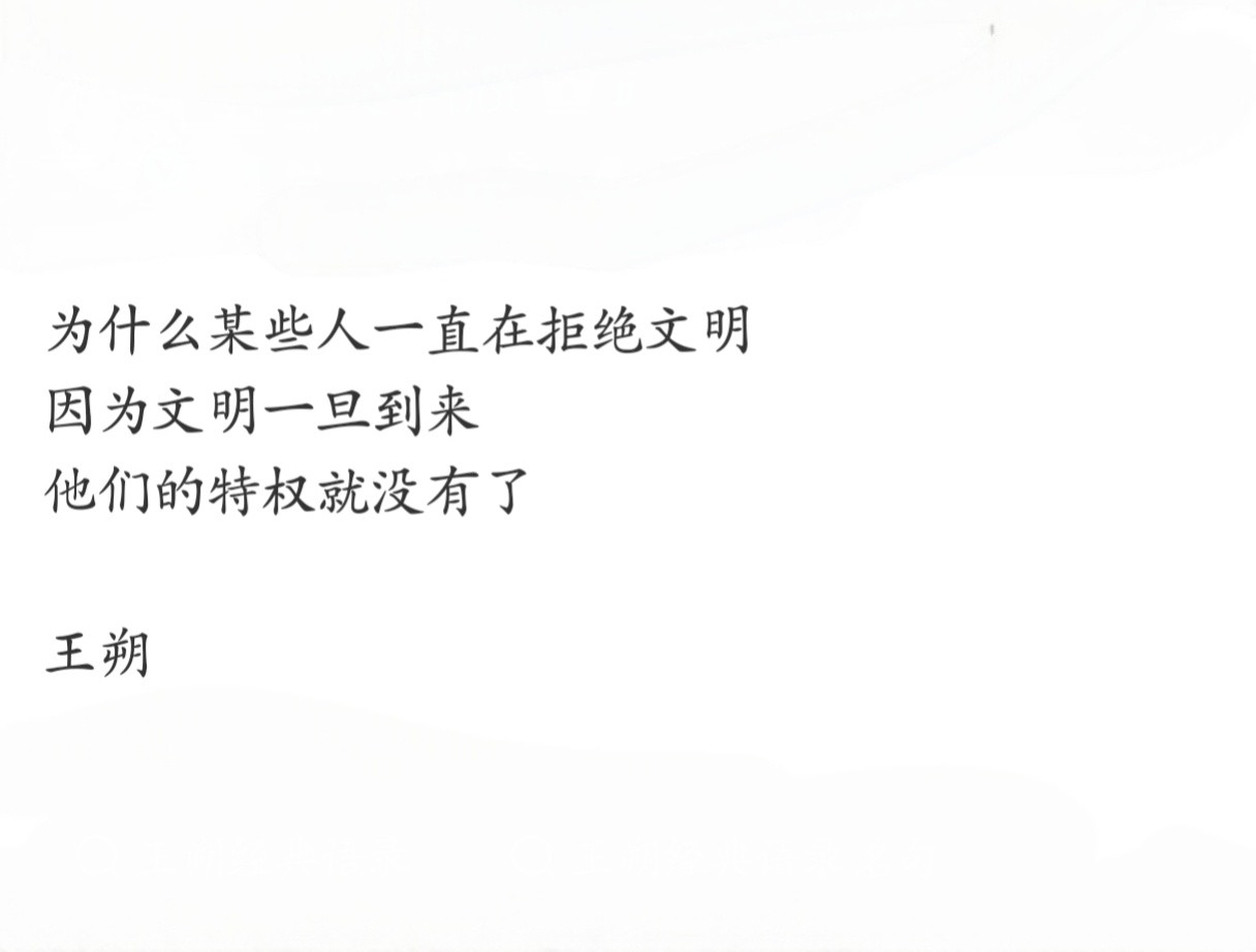 王朔一下子讲到根本了。