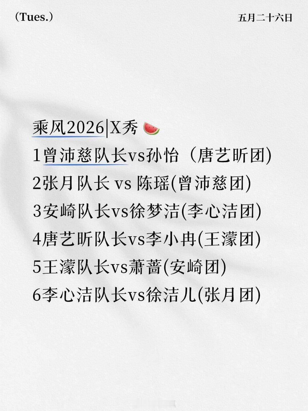 乘风破浪的姐姐X秀目前分组以及出战人员乘风破浪的姐姐‖