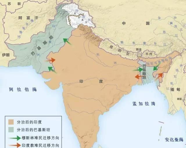 1947年8月15日，英国殖民者留下一张潦草的地图和1400万难民