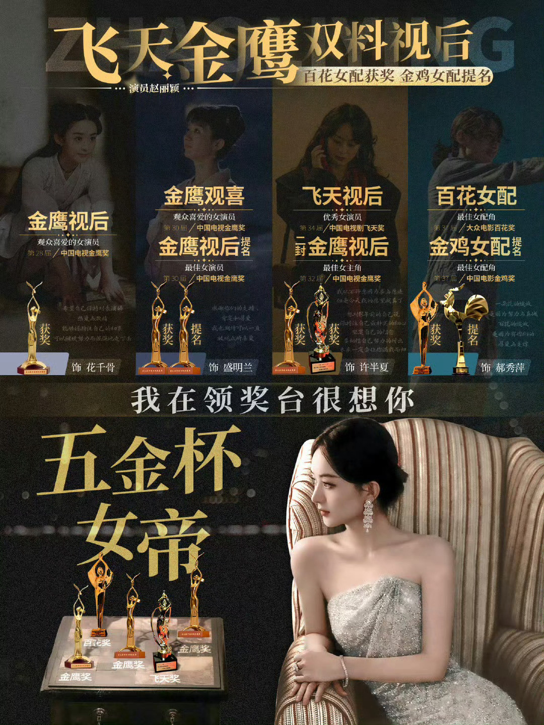 少碰瓷准满贯视后赵丽颖了