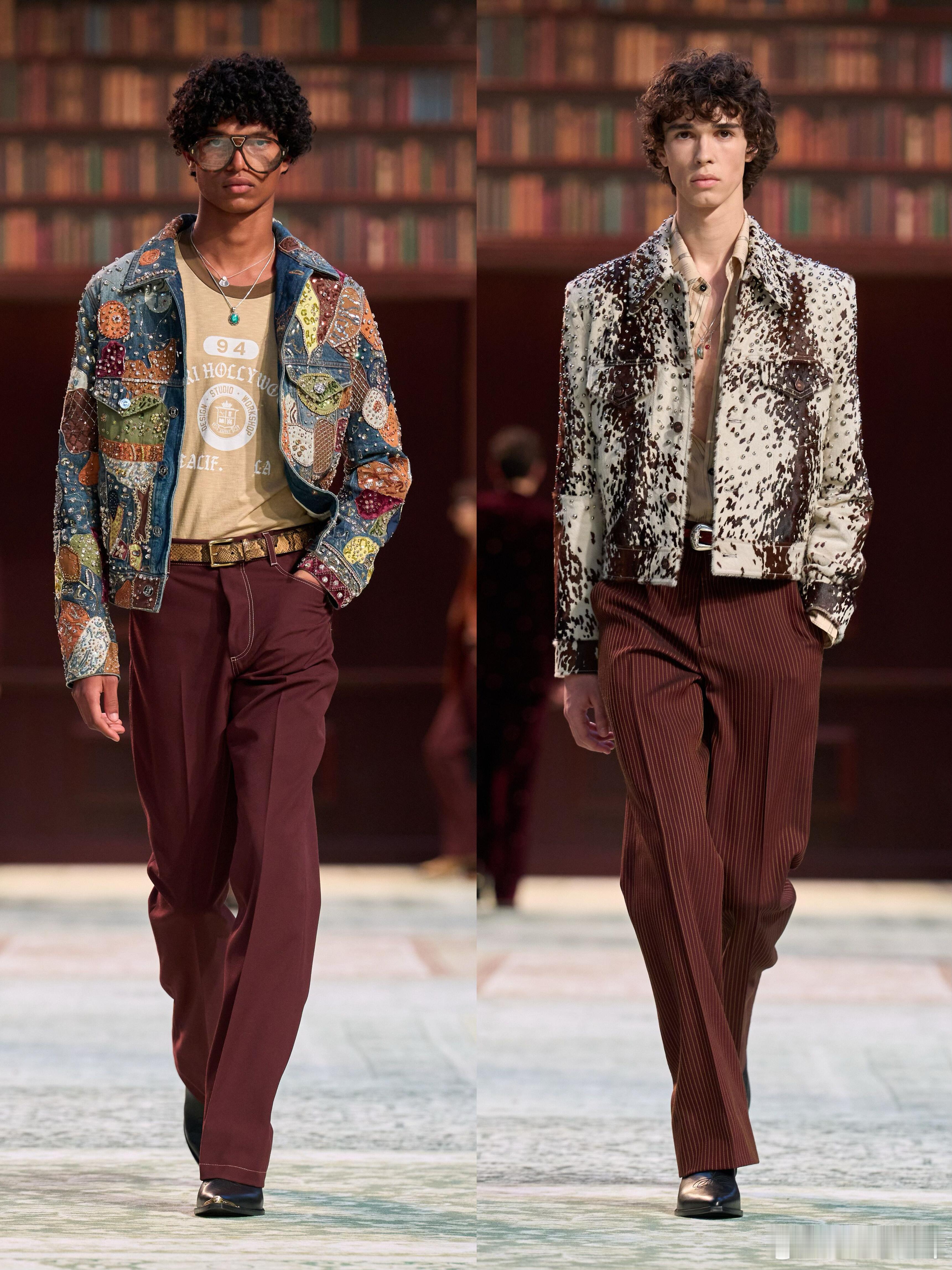 男装周Amiri2026秋冬男装系列以洛杉矶为精神原点，将黄金时代名流的归隐