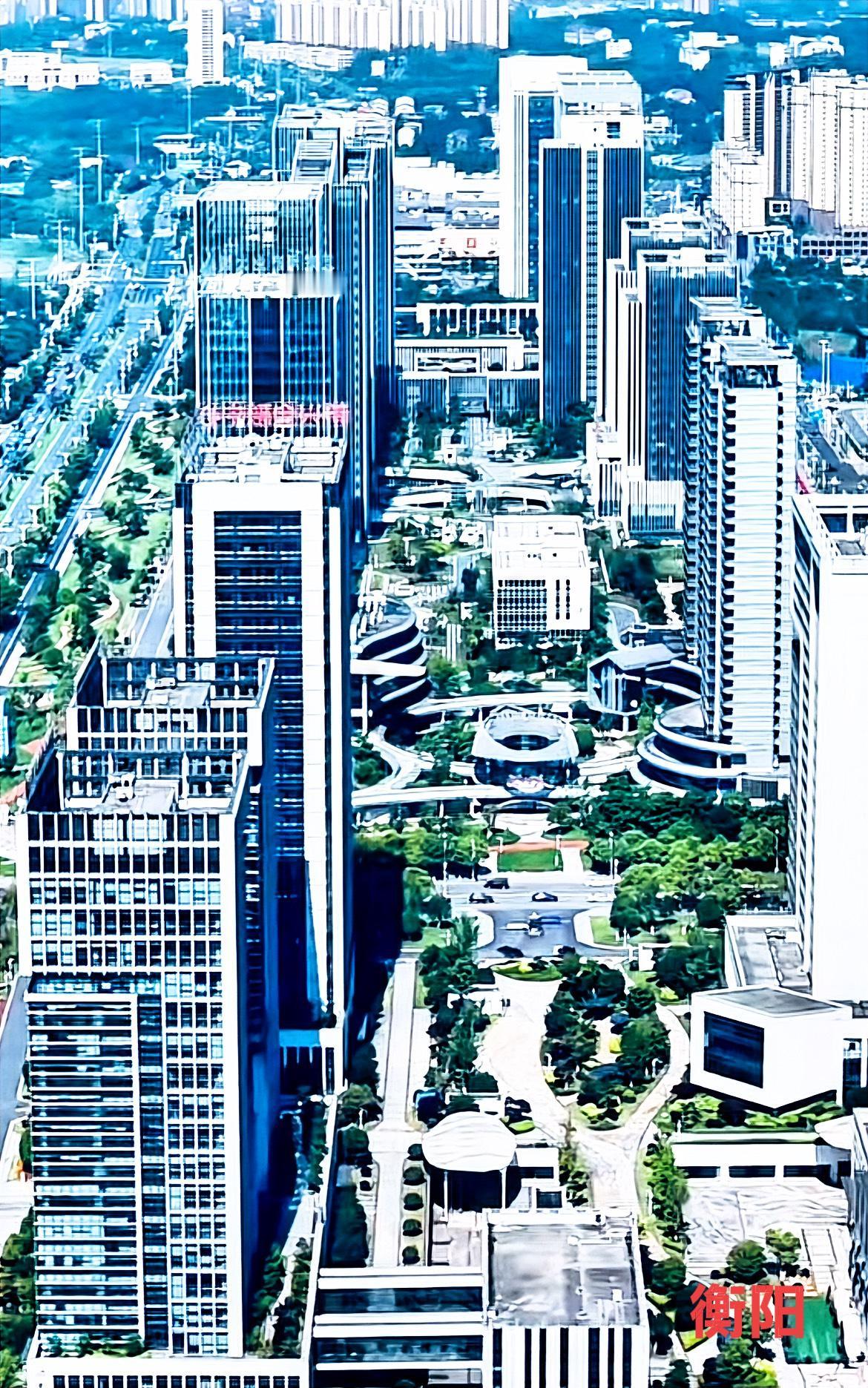 下图的衡阳市区越来越繁荣了。假如整个衡阳地区的各县市区能达到这种繁荣的程度，衡阳