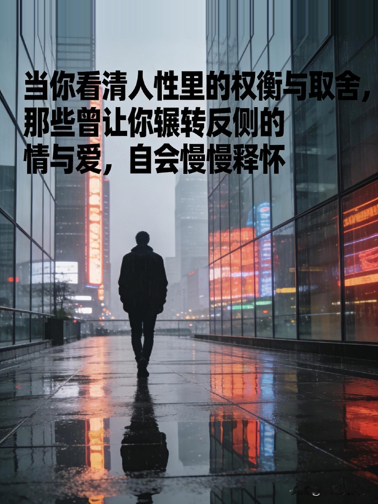 别困在感情里钻牛角尖，人性的本质从来不是一成不变的偏爱。有权衡，