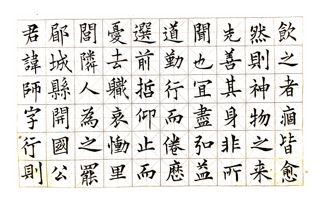 这件临欧楷书作品功底扎实，绝非所谓“丑书”，是非常优秀的欧楷临摹作品：从技法