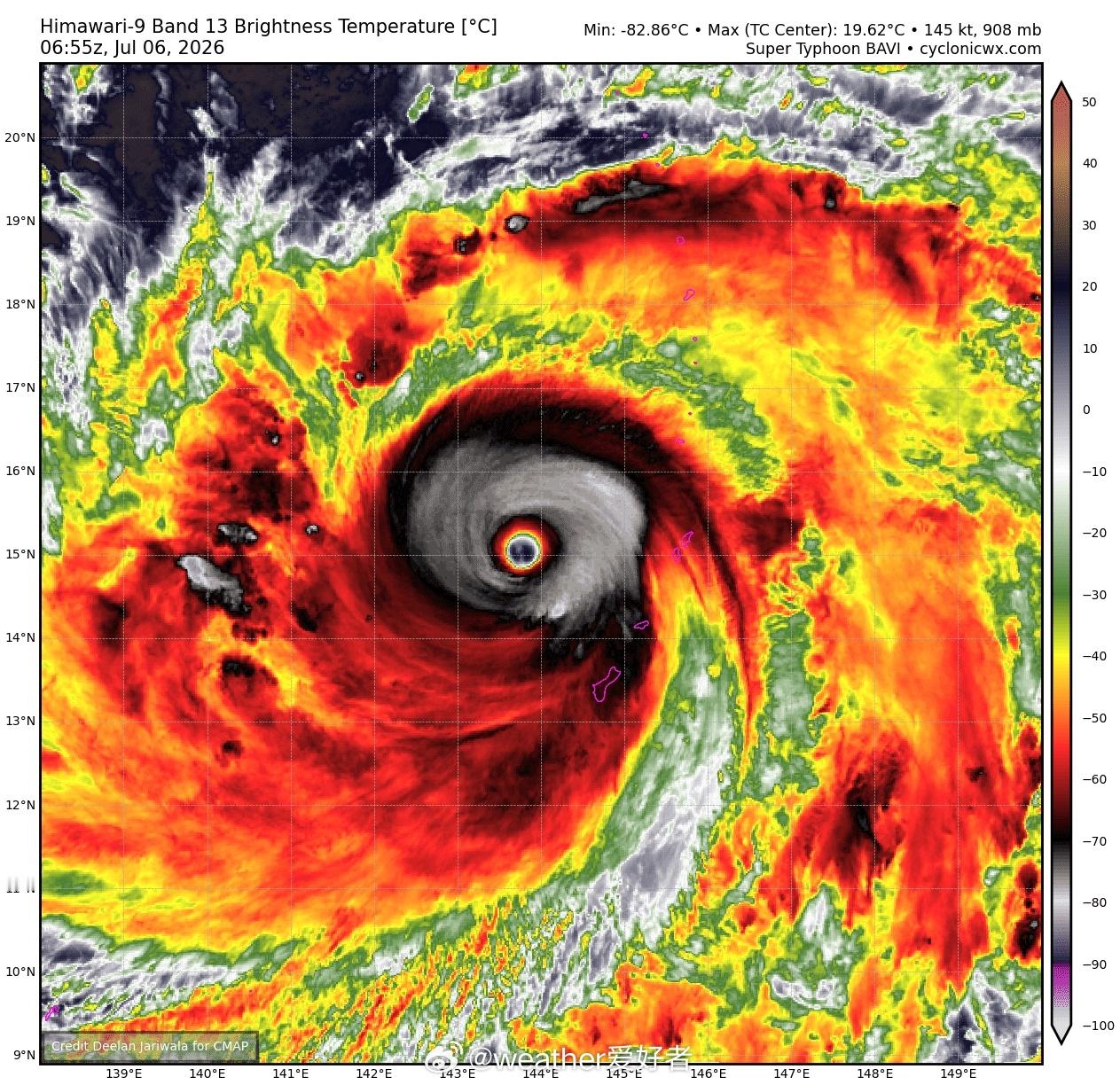 台风巴威【巴威的登陆地位置将决定长三角附近的风雨大小】今天下午，台风巴威的强度变