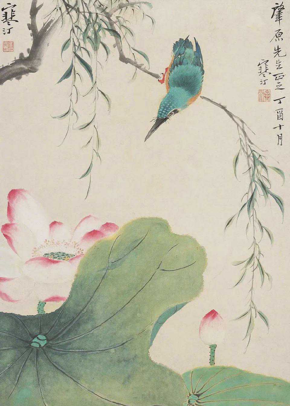 江寒汀（1903--1963），名上渔，号寒汀，画室称获舫，江苏常熟人。海上著名