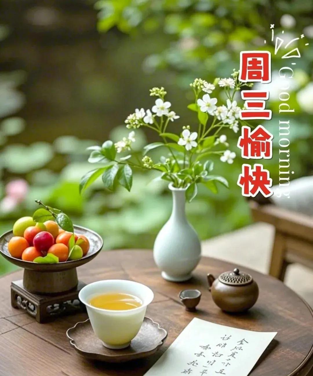 新的一天，好运伴微风而至，希望随阳光而来，健康与快乐同行，幸福与时光相依。愿我们