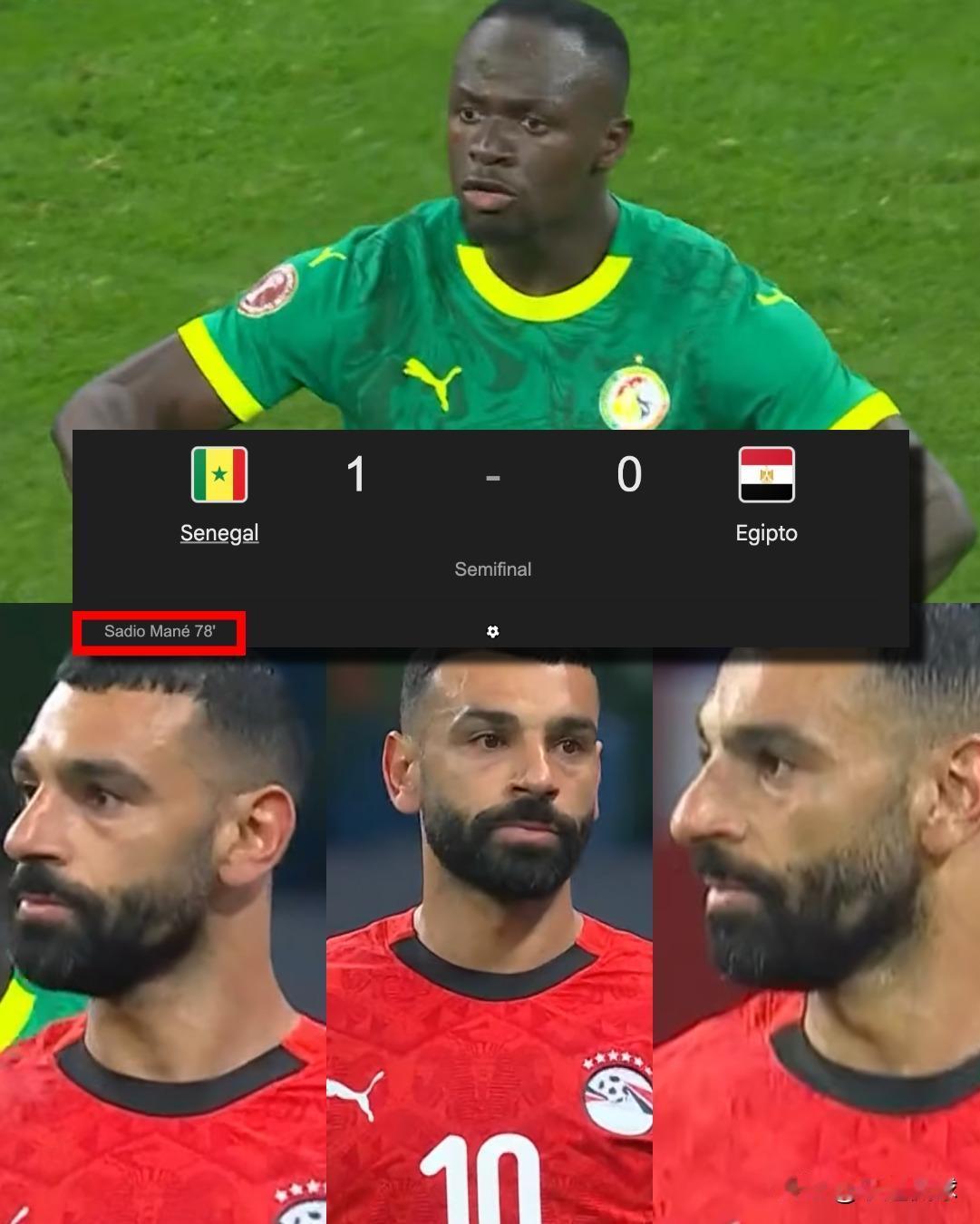 萨拉赫非洲杯再次无缘冠军，这次又是塞内加尔，又是马内！凭借马内的关键进球，塞内