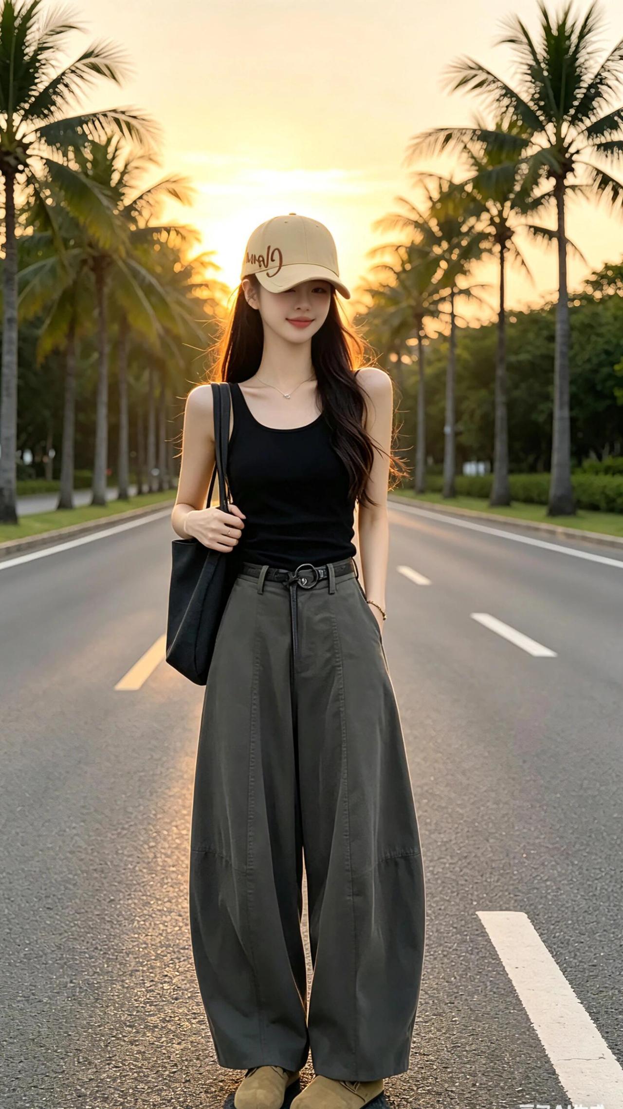 夕阳下的热带风情