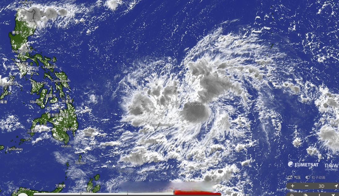 正在帕劳附近海域活跃的台风胚胎98W即将成为今年第25号台风海鸥。未来的海鸥台风
