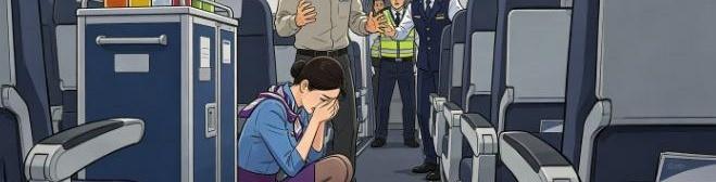 没破皮、没红肿，只是被餐车蹭了一下手肘，空姐就得下跪？合肥飞大连那趟航班上，二