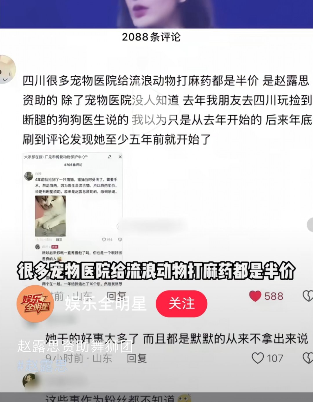 赵露思默默做的善事好多人都不知道，其中包括我