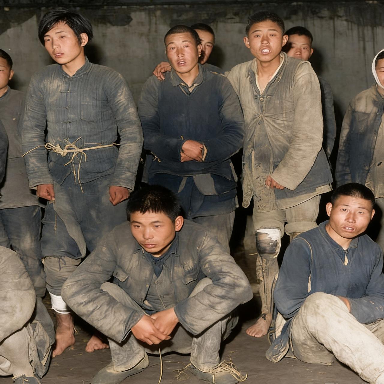 这一支衣衫褴褛的部队，都是苏浙边区游击纵队的成员，这一张照片拍摄于1948年的上