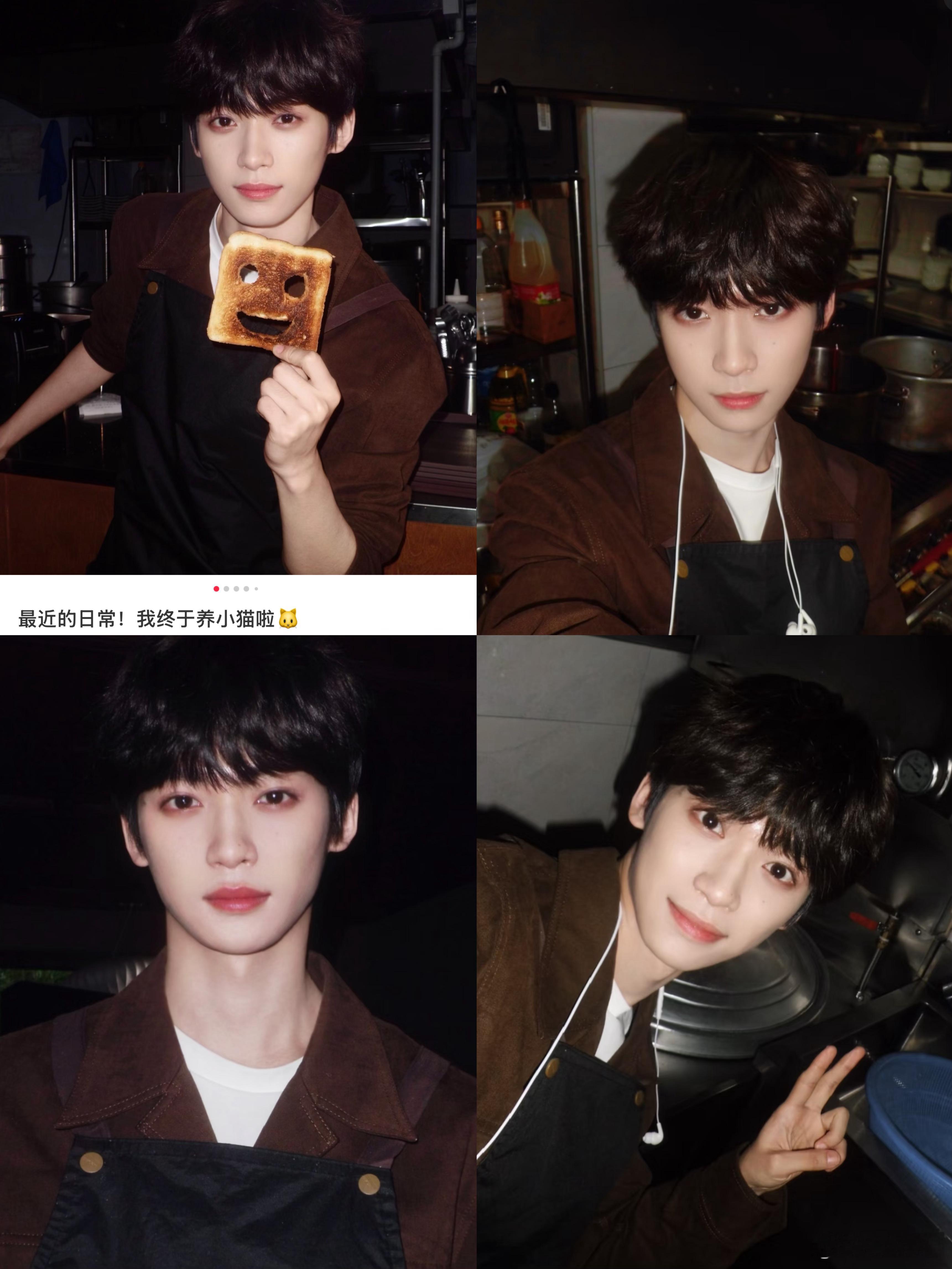 梓渝终于养猫了，真好还是两只，一只叫大鱼，另一只叫小十一，小梓渝终于在能照顾好自